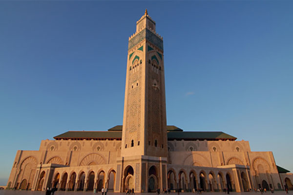 Hassan II Mosque Casablanca Morocco منارات مضئية في إفريقيا